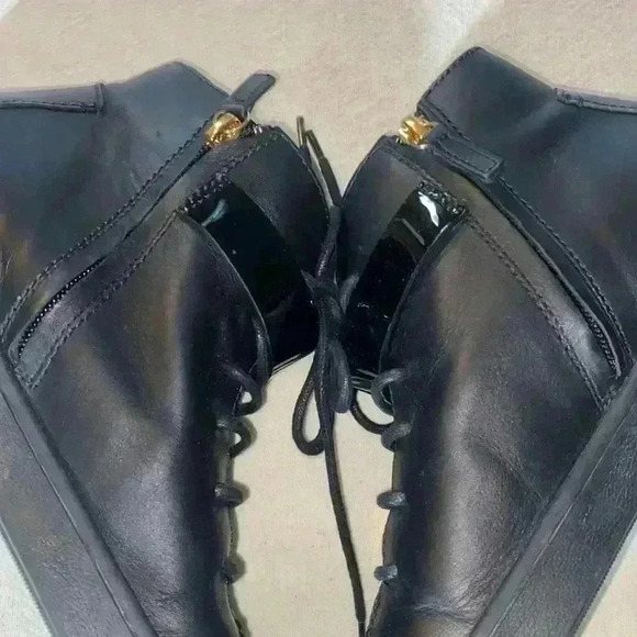 Giuseppe Zanotti James high top black patent strap leather sneakers - Picture 8 of 12